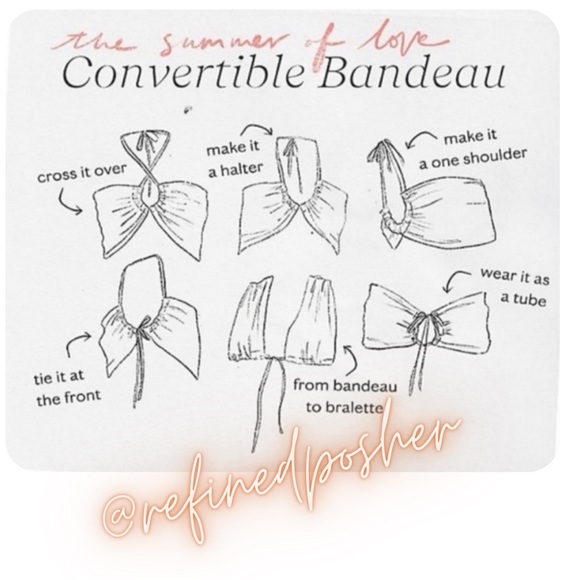 Free People Intimately Summer of Love Bandeau size XS Wine combo NWT - Picture 5 of 5